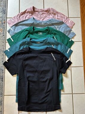 Athletics fitted workout shirts